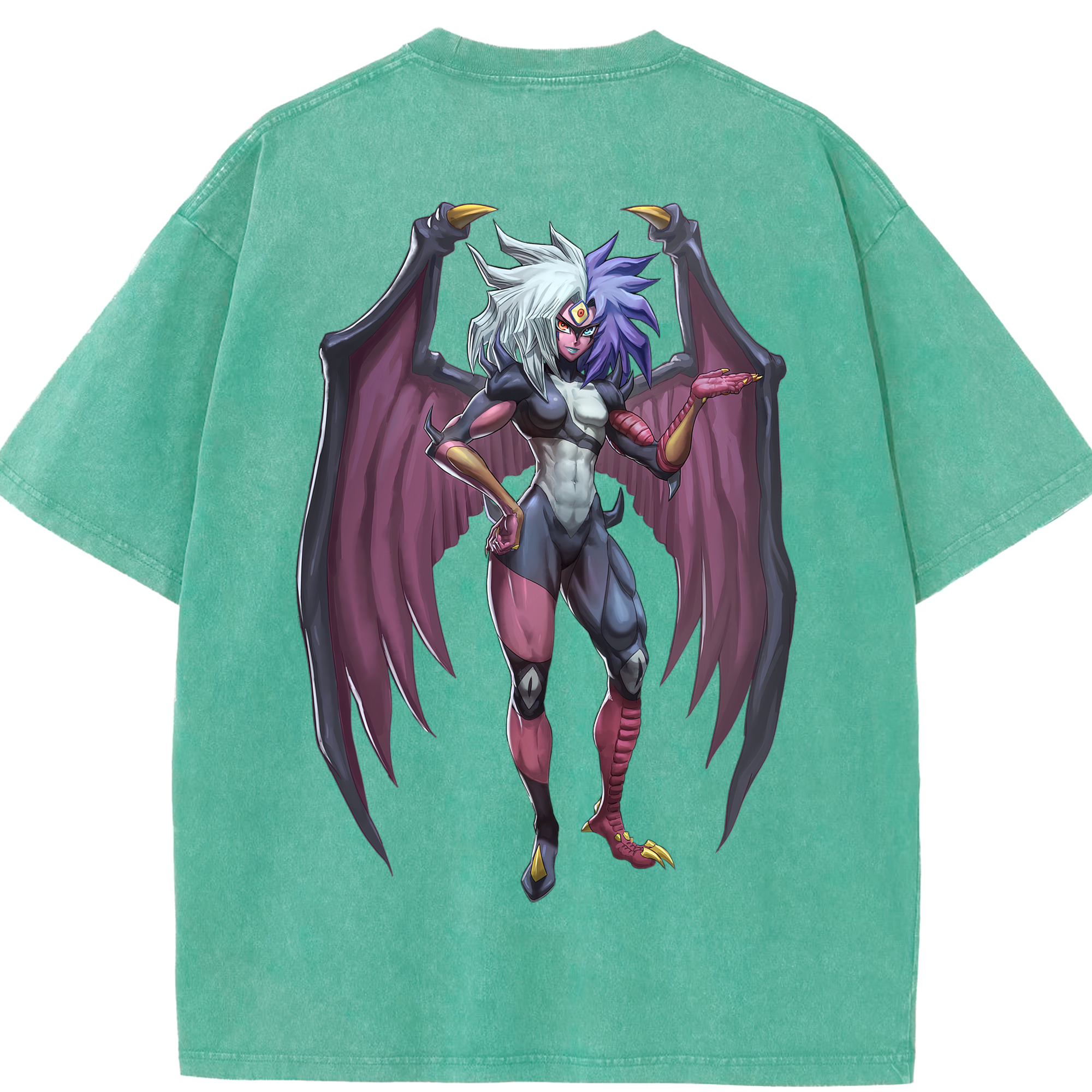 （画像用） 遊☆戯☆王 Yu-Gi-Oh! 綿100% ヴィンテージ風 半袖Tシャツ（背面プリント）